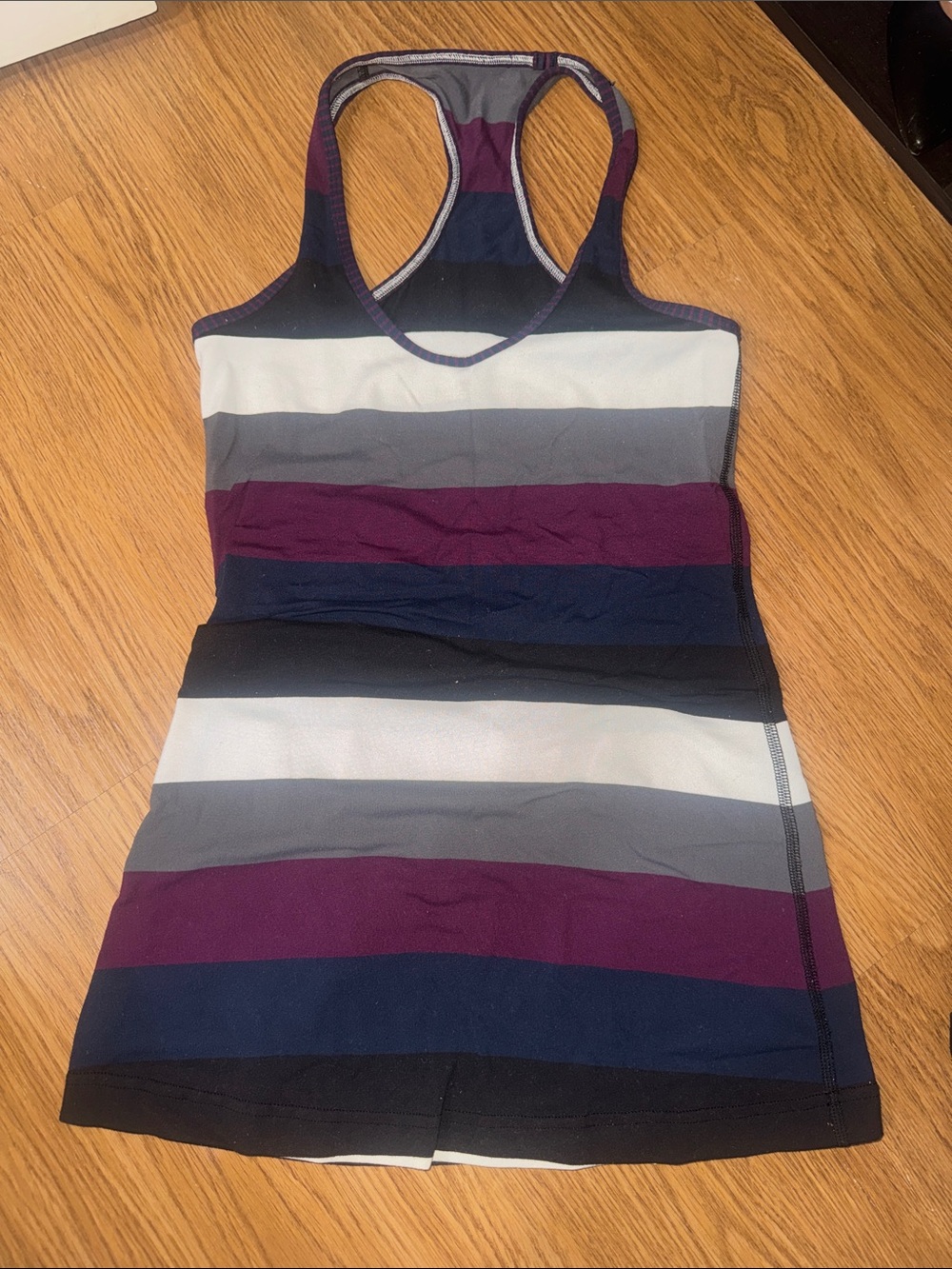 lululemon athletica Striped Racerback Tank in Navy, Plum & Gray